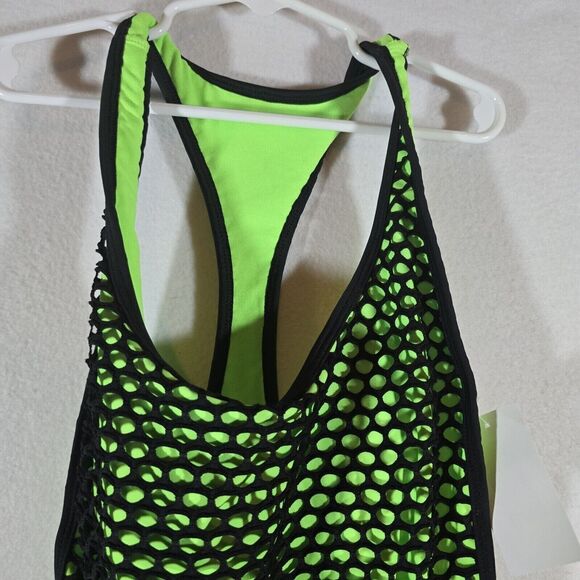 Women's Xhilaration 1 pc Swim Suit, New With Tags, Green And Black Small - Picture 3 of 8